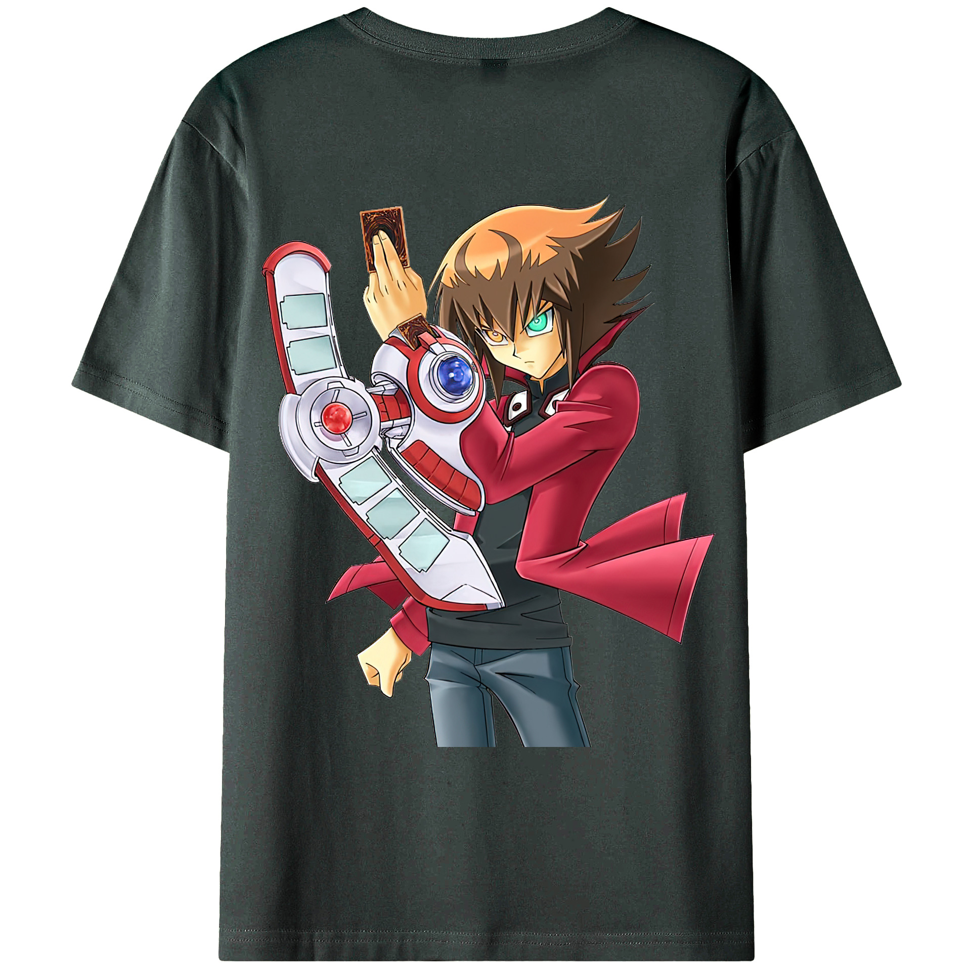 （画像用） 遊☆戯☆王 Yu-Gi-Oh! 綿100％ メンズ半袖Tシャツ（バックプリント） 通気性